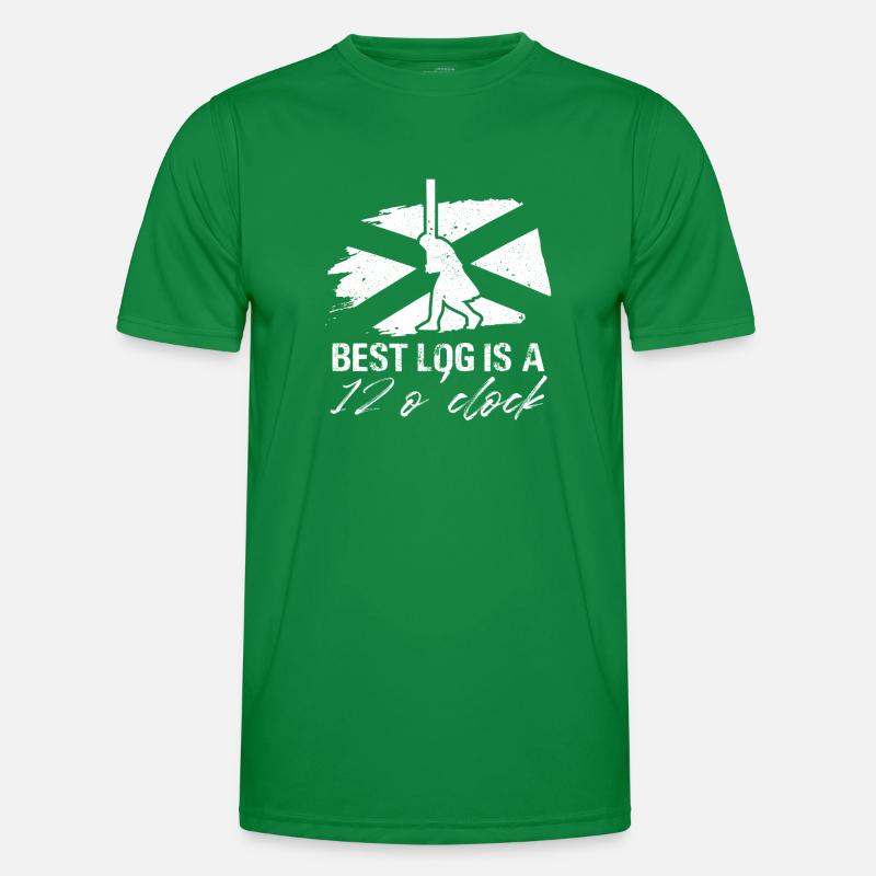 Best Log In A 12 O'Clock Tree Trunk Throwing Männer Funktions-T-Shirt