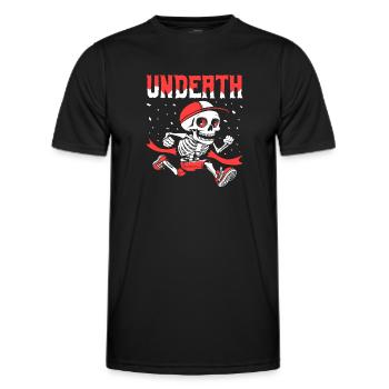 Ultramarathon Skeleton Undeath - T-shirt sport Homme - noir - Devant - AI Model Male 178 dark (178cm)