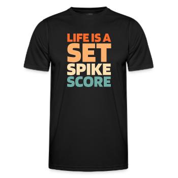 Volleyball Volleyballer - Männer Funktions-T-Shirt - Schwarz - Vorne - AI Model Male 178 dark (178cm)