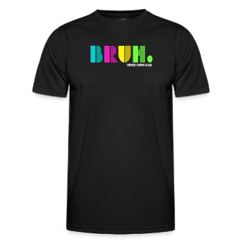 Bruh anciennement connu sous le nom de papa - T-shirt sport Homme - noir - Devant - AI Model Male 178 dark (178cm)