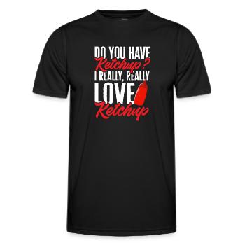 Ketchup Ketchup à la tomate - T-shirt sport Homme - noir - Devant - AI Model Male 178 dark (178cm)
