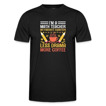 Mathelehrer Schullehrer Lustige Mathelehrer S - Männer Funktions-T-Shirt - Schwarz - Vorne - AI Model Male 178 dark (178cm)