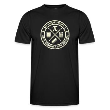 Mathe, Grammatik und Rechtschreibung - Männer Funktions-T-Shirt - Schwarz - Vorne - AI Model Male 178 dark (178cm)