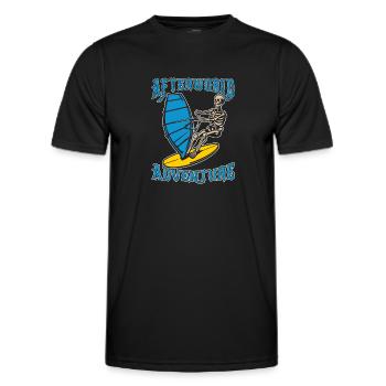 Windsurfen Windsurfer Afterworld Adventure - Männer Funktions-T-Shirt - Schwarz - Vorne - AI Model Male 178 dark (178cm)