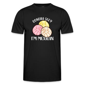 Concha See I'm Mexican Sweet Roll Pan Dulce - Men's Functional T-Shirt - black - Front - AI Model Male 178 dark (178cm)