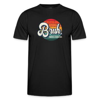 Bruh anciennement connu sous le nom de papa - T-shirt sport Homme - noir - Devant - AI Model Male 178 dark (178cm)