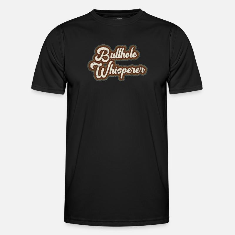 Butthole Whisperer - Men's Functional T-Shirt - black