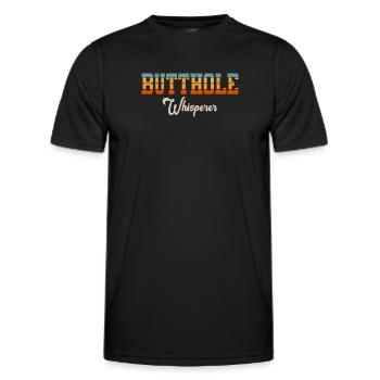 Arschloch-Flüsterer - Männer Funktions-T-Shirt - Schwarz - Vorne - AI Model Male 178 dark (178cm)