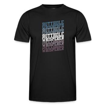 Arschloch-Flüsterer - Männer Funktions-T-Shirt - Schwarz - Vorne - AI Model Male 178 dark (178cm)