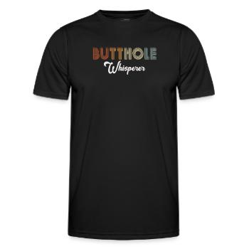 Arschloch-Flüsterer - Männer Funktions-T-Shirt - Schwarz - Vorne - AI Model Male 178 dark (178cm)