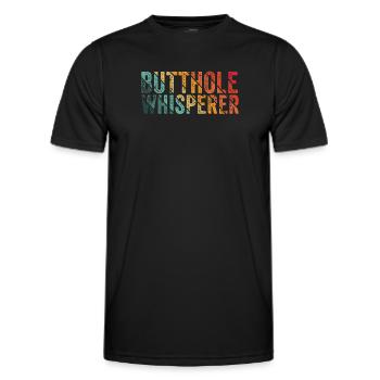 Arschloch-Flüsterer - Männer Funktions-T-Shirt - Schwarz - Vorne - AI Model Male 178 dark (178cm)