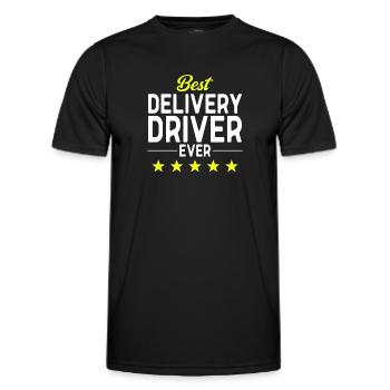 Lieferant Paket Lieferung - Männer Funktions-T-Shirt - Schwarz - Vorne - AI Model Male 178 dark (178cm)
