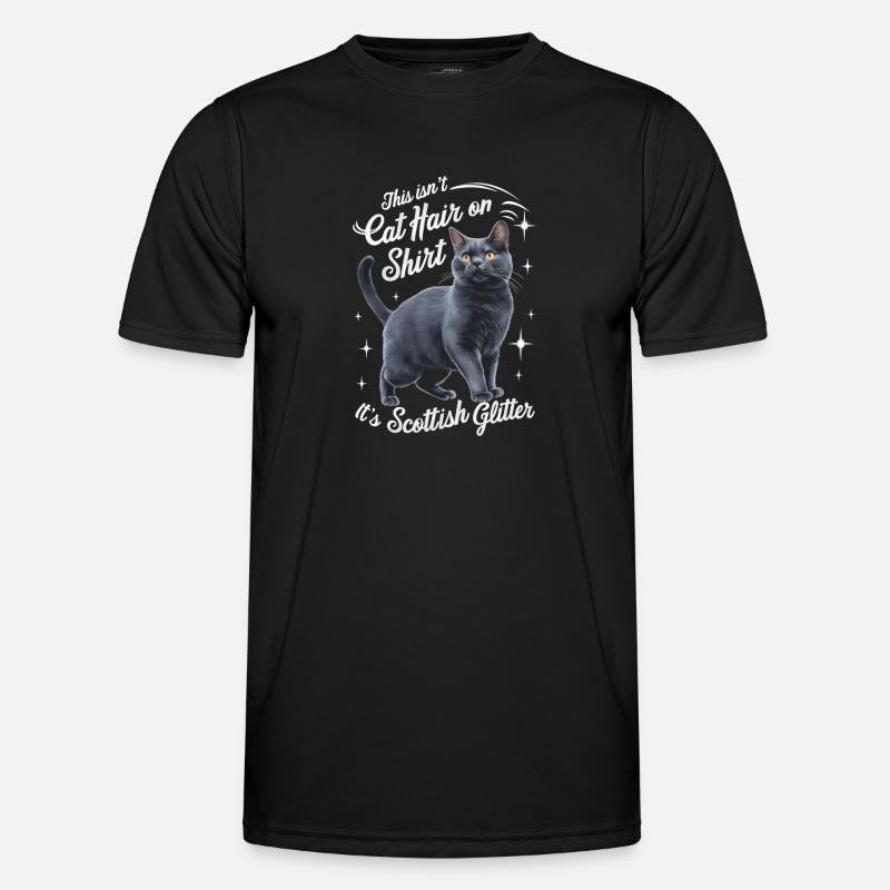 Katze Scottish Fold Geschenk - Männer Funktions-T-Shirt - Schwarz