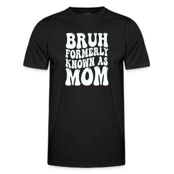 Bruh, früher bekannt als Mama - Männer Funktions-T-Shirt - Schwarz - Vorne - AI Model Male 178 dark (178cm)