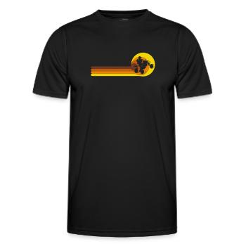 ATV Quad Bike Vehicles Offroad 70s - Men's Functional T-Shirt - black - Front - AI Model Male 178 dark (178cm)