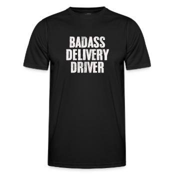 Badass Delivery Driver Package Parcel Delivery - Men's Functional T-Shirt - black - Front - AI Model Male 178 dark (178cm)