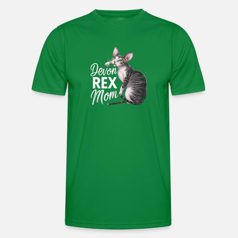 Katze Devon Rex Geschenk Männer Funktions-T-Shirt