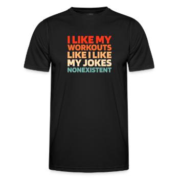 Schwarzer Humor Funny Quote Saying - Männer Funktions-T-Shirt - Schwarz - Vorne - AI Model Male 178 dark (178cm)
