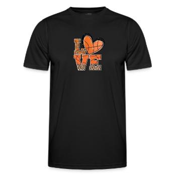 Basketball Player Basketball Player Love Basketball - Men's Functional T-Shirt - black - Front - AI Model Male 178 dark (178cm)