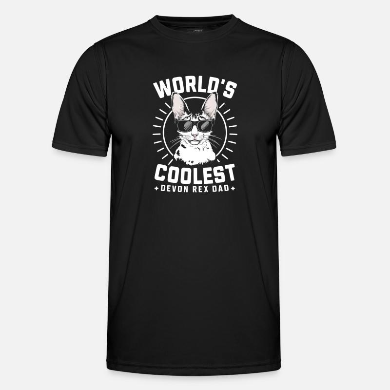 Katze Devon Rex Geschenk - Männer Funktions-T-Shirt - Schwarz