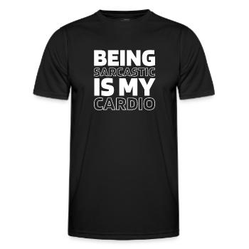 Schwarzer Humor Funny Quote Saying - Männer Funktions-T-Shirt - Schwarz - Vorne - AI Model Male 178 dark (178cm)