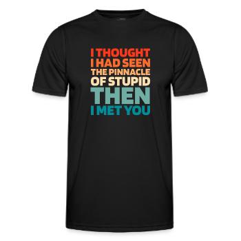 Schwarzer Humor Funny Quote Saying - Männer Funktions-T-Shirt - Schwarz - Vorne - AI Model Male 178 dark (178cm)