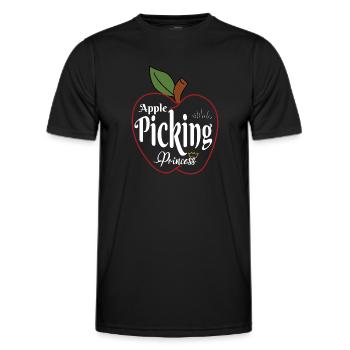 Cueillette de pommes Princesse Saison de la récolte des pommes - T-shirt sport Homme - noir - Devant - AI Model Male 178 dark (178cm)
