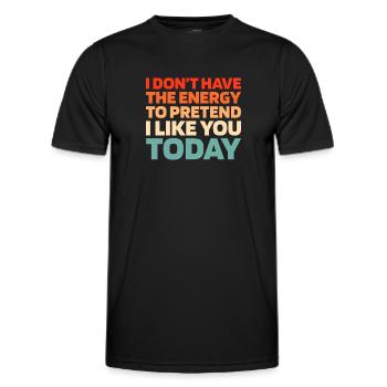 Schwarzer Humor Funny Quote Saying - Männer Funktions-T-Shirt - Schwarz - Vorne - AI Model Male 178 dark (178cm)