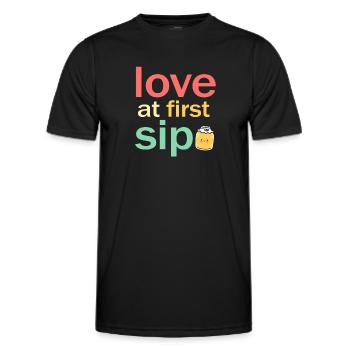 Kombucha-Liebhaber-Liebe auf den ersten Schluck - Männer Funktions-T-Shirt - Schwarz - Vorne - AI Model Male 178 dark (178cm)