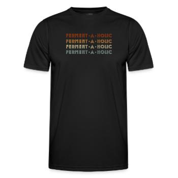 Fermentaholic Kombucha Liebhaber - Männer Funktions-T-Shirt - Schwarz - Vorne - AI Model Male 178 dark (178cm)