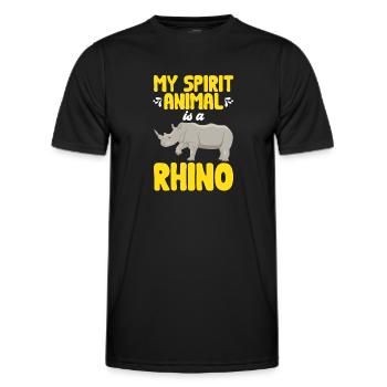 Rhino Rhino Unicorn - Men's Functional T-Shirt - black - Front - AI Model Male 178 dark (178cm)