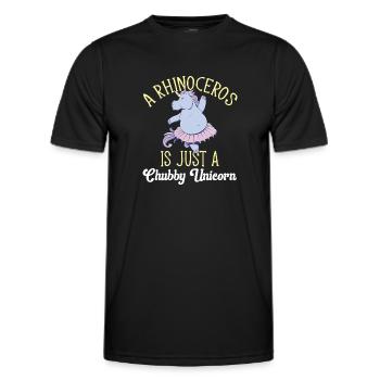 Rhino Rhino Unicorn - Men's Functional T-Shirt - black - Front - AI Model Male 178 dark (178cm)