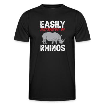 Rhino Rhino Unicorn - Men's Functional T-Shirt - black - Front - AI Model Male 178 dark (178cm)