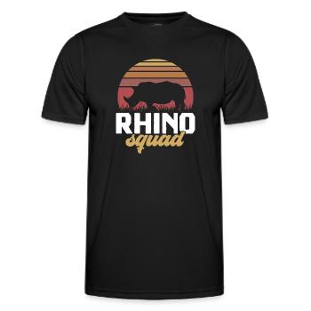 Rhino Rhino Unicorn - Men's Functional T-Shirt - black - Front - AI Model Male 178 dark (178cm)