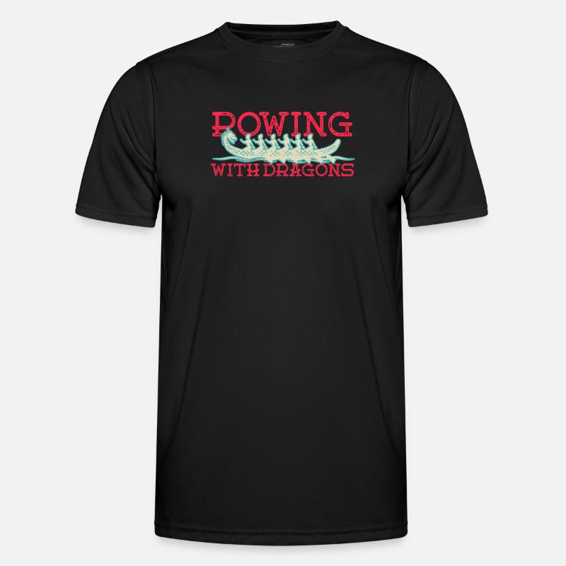 Rudern mit Drachen Drachenboot Männer Funktions-T-Shirt