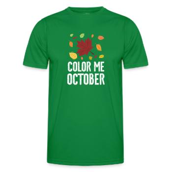 Color Me Oktober Blatt Peeper Laub Leaf Peeping - Männer Funktions-T-Shirt - Kelly Green - Vorne - AI Model Male 178 dark (178cm)