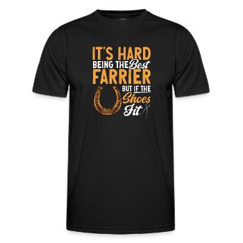 Farrier Horseshoe Horseshoeing - Men's Functional T-Shirt - black - Front - AI Model Male 178 dark (178cm)