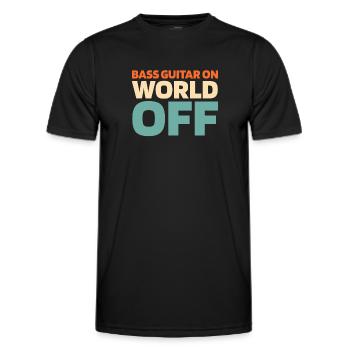 Bassist Bass Gitarre Basser - Männer Funktions-T-Shirt - Schwarz - Vorne - AI Model Male 178 dark (178cm)