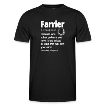 Farrier Horseshoe Horseshoeing - Men's Functional T-Shirt - black - Front - AI Model Male 178 dark (178cm)