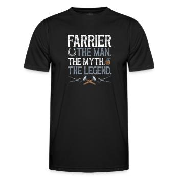 Farrier Horseshoe Horseshoeing - Men's Functional T-Shirt - black - Front - AI Model Male 178 dark (178cm)