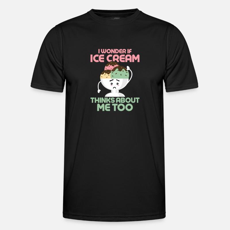 I Wonder If Ice Cream Thinks About Me Too Cone Sc Männer Funktions-T-Shirt