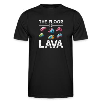 Der Boden ist Lava Bouldern - Männer Funktions-T-Shirt - Schwarz - Vorne - AI Model Male 178 dark (178cm)