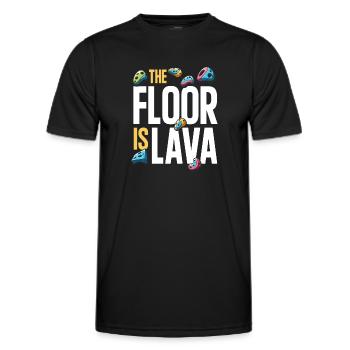 Der Boden ist Lava Bouldern - Männer Funktions-T-Shirt - Schwarz - Vorne - AI Model Male 178 dark (178cm)