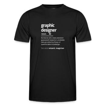 Definition des Grafikdesigners - Männer Funktions-T-Shirt - Schwarz - Vorne - AI Model Male 178 dark (178cm)