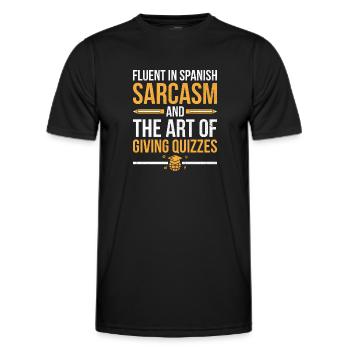 Foreign Language Teacher School Languages Teachers - Men's Functional T-Shirt - black - Front - AI Model Male 178 dark (178cm)