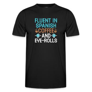Professeur de langues étrangères École Professeurs de langues - T-shirt sport Homme - noir - Devant - AI Model Male 178 dark (178cm)