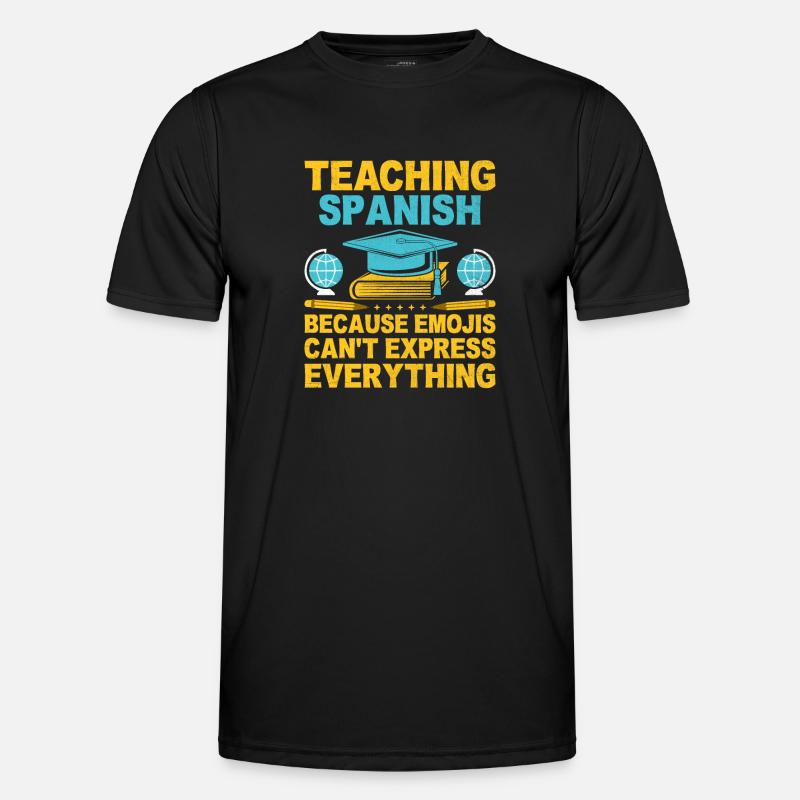 Fremdsprachenlehrer Schule Sprachlehrer - Männer Funktions-T-Shirt - Schwarz