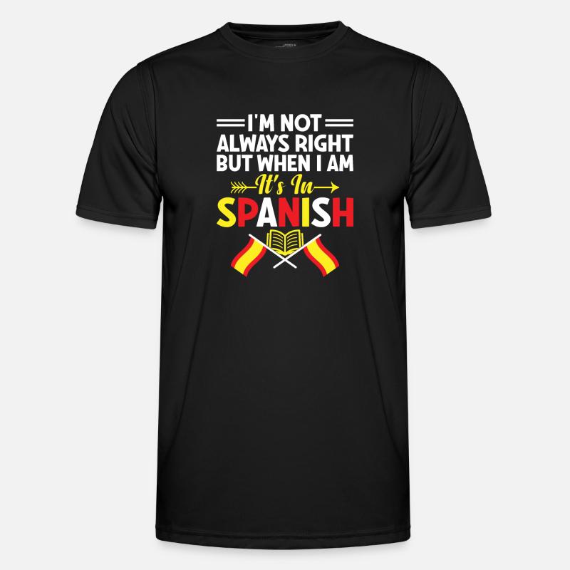 Fremdsprachenlehrer Schule Sprachlehrer - Männer Funktions-T-Shirt - Schwarz