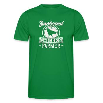 chicken breeder rooster hen backyard chickens - Men's Functional T-Shirt - kelly green - Front - AI Model Male 178 dark (178cm)