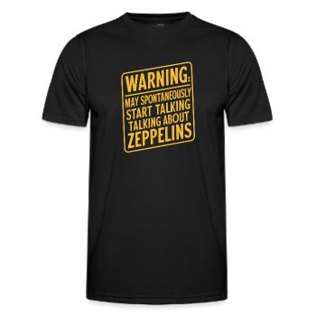 Luftschiff Zeppelin Geschenk - Männer Funktions-T-Shirt - Schwarz - Vorne - AI Model Male 178 dark (178cm)